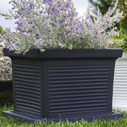 Vaso in Polimero Monacis Quadro Millerighe Antracite cm 50 (48X48X38h) características