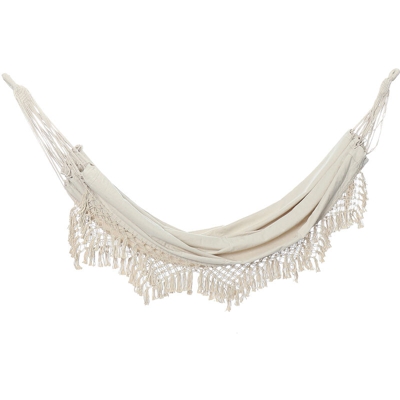 Amaca Sedie Altalena Giardino Esterno Casetta Corda Cotone Bianco Marocco Macrame TEMPSA