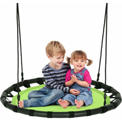 Altalena da Giardino a Nido, per Bambini e Adulti, Altezza Regolabile, Rotonda, Ø120 cm, Portata Max. 300 kg (Verde) en oferta