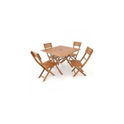Set Bago Acacia Tavolo 100X100