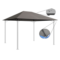 Tetto di ricambio per gazebo da giardino 3x4m Grigio beige características