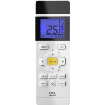 Telecomando Universale Condizionatore – Per climatizzatori - Display LCD retroilluminato - Funziona con tutte le marche - URC1035 - One For All