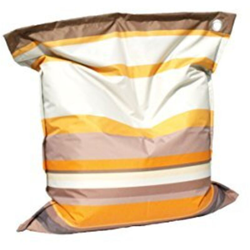 Stripes A03 - Poltrona sacco. Dim: 130x150x25 h cm. Col: Marrone, Arancione, Bianco. Mat: Poliestere características