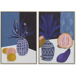 Quadro polistirene Tela Legno MDF (2 pcs) (62 x 4 x 93 cm) - Dkd Home Decor en oferta