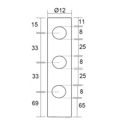 Palo Impregnato Ø 12 Lunghezza cm.150