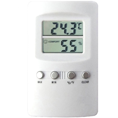 Thsinde - Termometro digitale igrometro, misuratore di umidità della temperatura per casa / ufficio / asilo nido - TH05, bianco