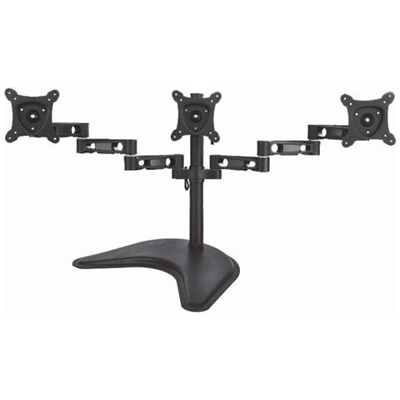 Braccio da Tavolo con Base per Tre Video Fino a 15 KG DA 13'' a 27'' Fino a Vesa 100x100