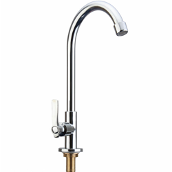 Rubinetto per acqua fredda in ottone cromato per lavabo da cucina características