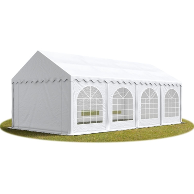 3x8 mTendone per feste PREMIUM PVC bianco 100% impermeabile Gazebo da giardino Tendone da esterno Tenda party