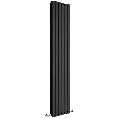 Hudson Reed Delta Radiatore Termoarredo di Design Verticale Moderno - Termosifone con Finitura Opaca Nera - Pannelli Piatti - 1800 x 420mm - 1484