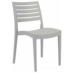 Sedia impilabile in polipropilene per giardino e bar Grand Soleil FIRENZE - Grigio perla en oferta
