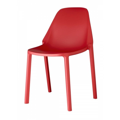 SEDIA PIU' confezione da 6 pezzi rosso geranio