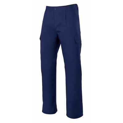 Velilla serie 345 pantaloni multitasche da lavoro colore blu marino, taglia 42