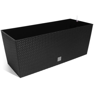 Fioriera Rato 30 litri con irrigazione in colore antracite 60 x 25 x 24 cm