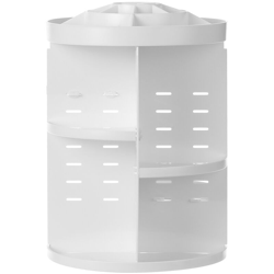 Organizer per trucco Rotazione di 360 gradi e scatola portaoggetti cosmetica multifunzionale regolabile con vassoio bianco en oferta