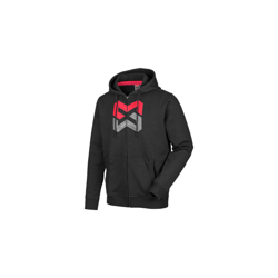 Felpa con cappuccio e zip Logo nera Würth MODYF, Taglia XL - nero en oferta