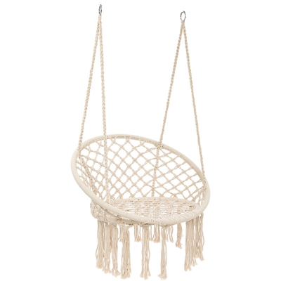 330 libbre altalena sospesa sedia amaca corda rotonda macramè portico patio casa all'aperto bianco