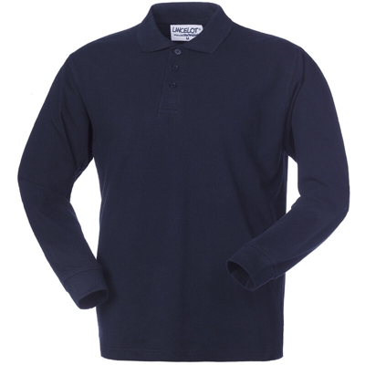 Rossini Lancelot HH125 Polo in cotone manica lunga colore blu, taglia S