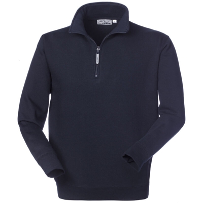Rossini Lancelot Perth Felpa mezza zip in cotone colore blu, taglia XXXXL