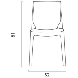 Sedie polipropilene impilabile cucina casa bar ROME Grand Soleil - Moka precio