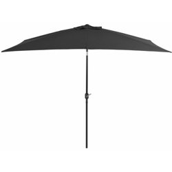 Ombrellone con Palo in Metallo 300x200 cm Antracite en oferta