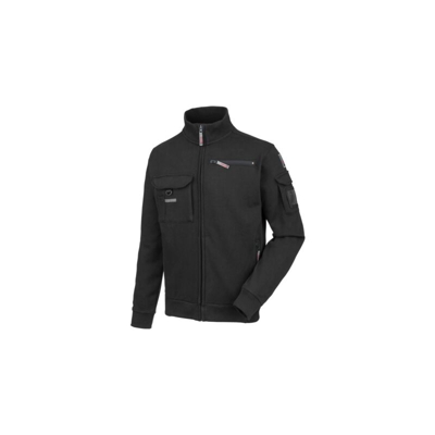 Felpa da lavoro fullzip Dynamic nera Würth MODYF, Taglia XL - nero