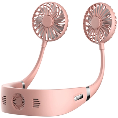 Ventilatore portatile a mani libere Mini ventilatore USB ricaricabile Ventilatore personale ad aria con 3 velocit Regolazione a 360° per viaggi in