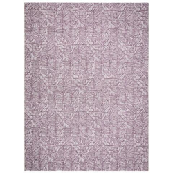 Tappeto Color 47373260 Sisal Linee, Triangoli, Spina Di Pesce Violet / Beige Toni Viola 200x290 Cm en oferta