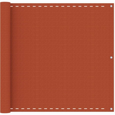 vidaXL Schermo Frangivista per Balcone Arancione 90x500 cm in HDPE - Arancione