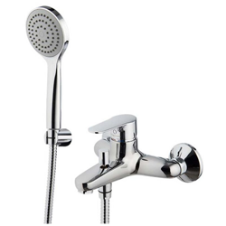 Serie 22 Miscelatore duplex vasca doccia cromato con doccia e flessibile precio