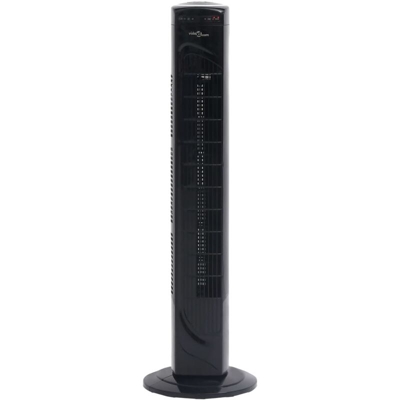 vidaXL Ventilatore a Torre con Telecomando e Timer Φ24x80 cm Nero - Nero
