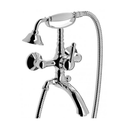 Unica gruppo vasca miscelatore cromato con doccetta e supporto en oferta