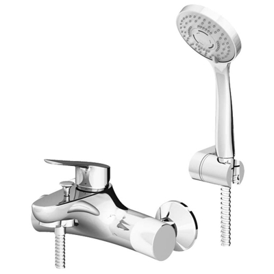 H2omix 4000 miscelatore vasca esterno con doccia duplex cromato