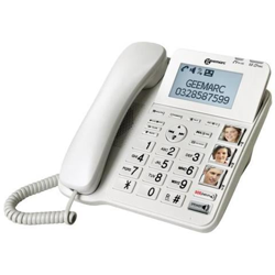 Cl595 Telefono Fisso Senior Amplificato, Pulsanti Grandi Con Foto E Pulsanti Sos en oferta