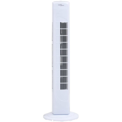 vidaXL Ventilatore a Torre con Timer Φ24x80 cm Bianco - Nero características