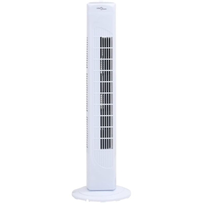 vidaXL Ventilatore a Torre con Timer Φ24x80 cm Bianco - Nero