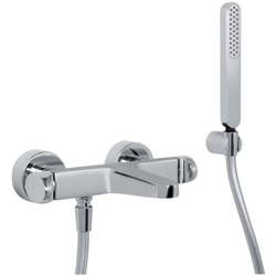 Next miscelatore duplex vasca doccia cromato con doccia e flessibile precio