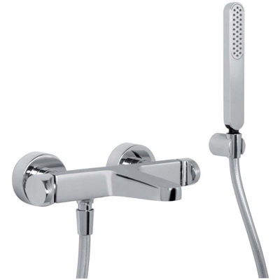 Next miscelatore duplex vasca doccia cromato con doccia e flessibile