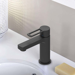 Ringo miscelatore lavabo con scarico click clack colore nero precio