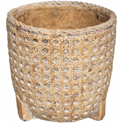 Vaso decorativo in cemento e vimini Nature precio