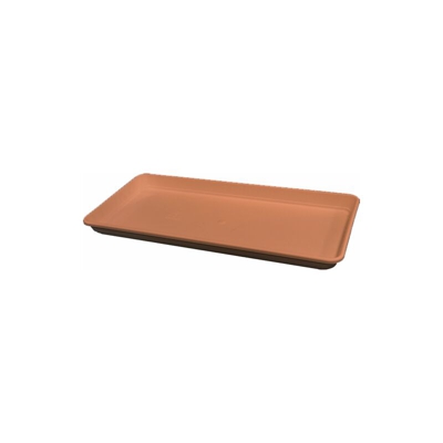 Sottovaso Rettangolare Maxi Festonato "Terracotta" 72X32X4,8Hcm Nuov1