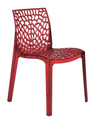 SEDIA GRUVYER (policarbonato) | Rosso Rubino