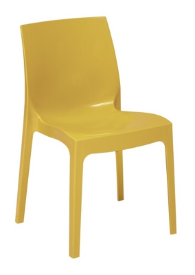 Sedie per cucina e bar ICE in polipropilene impilabile - Giallo - Grand Soleil