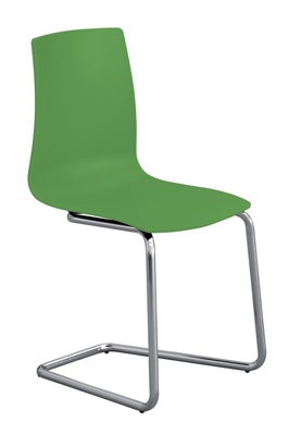 SEDIA CANDY MAT (gambe a C) | Verde brillante