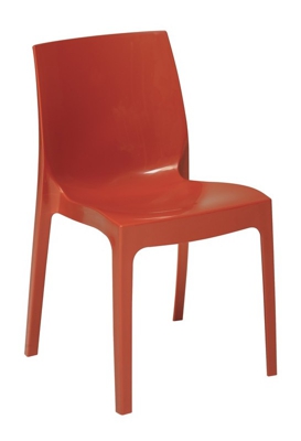 Sedie per cucina e bar ICE in polipropilene impilabile - Rosso - Grand Soleil