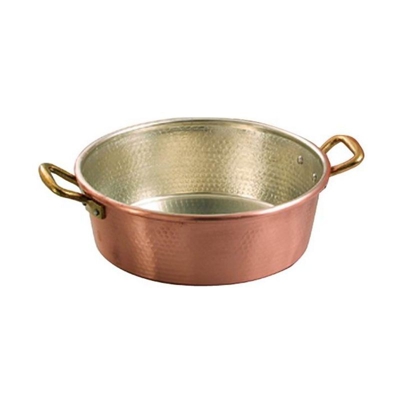 Tegami Rame Stagnato 2 Manici senza Coperchio Diametro 28 cm