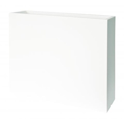 Fioriera rettangolare KUBE HIGH SLIM CASSETTA 80X25 H70 - BIANCO - EURO3PLAST