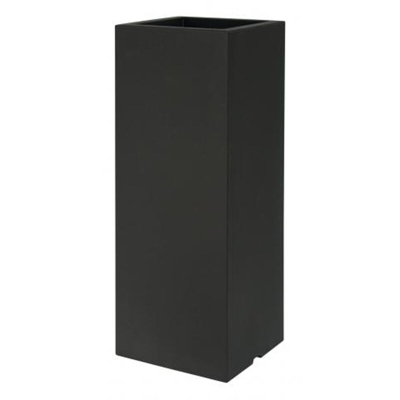 Fioriera KUBE HIGH SLIM VASO ALTO 25X25 H70 - NERO PERLA - EURO3PLAST