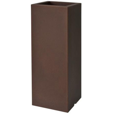 Fioriera KUBE HIGH SLIM VASO ALTO 25X25 H70 - RUGGINE - EURO3PLAST