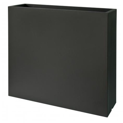 Fioriera rettangolare KUBE HIGH SLIM CASSETTA 80X25 H70 - NERO PERLA - EURO3PLAST